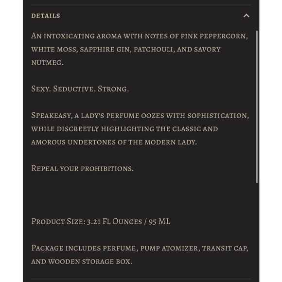 NIB Speakeasy A Lady’s Perfume - Picture 2 of 6